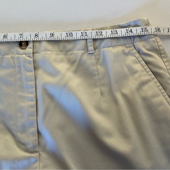 Talbots Chatham Fly Front Ankle Pants - Solid - Curvy Fit Beige XL Size 12 - Picture 7 of 12